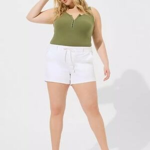 Torrid High Waist White Shorts